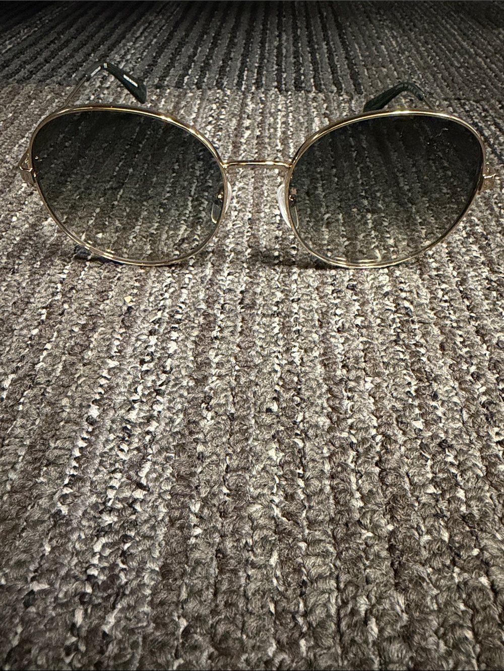 Longchamp Gold Round Sunglasses with Gradient lenses LO161S